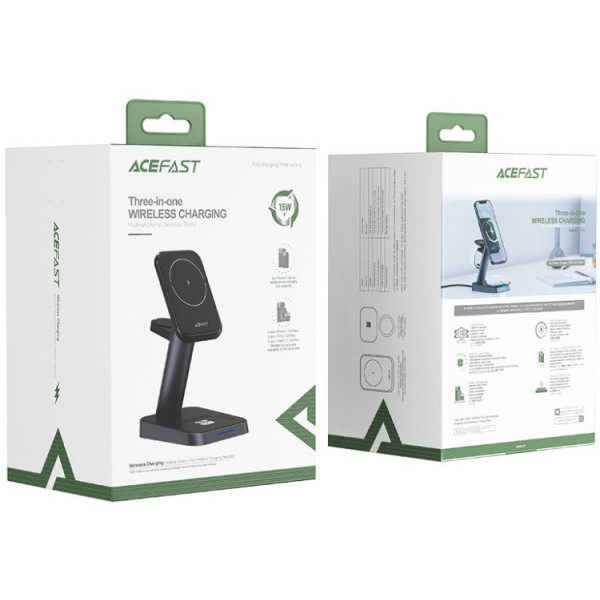 Фото - Беспроводное зарядное устройство AceFast Wireless QI 3in1 18W E3 (6974316280903)