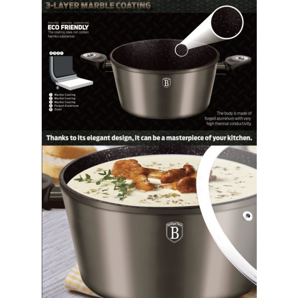 Фото - Кастрюля BerlingerHaus с крышкой 6.1 л (BH 1236N)