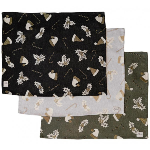 Фото - Салфетка для сервировки Прованс Шапочки на черном 35х45 см (036448)