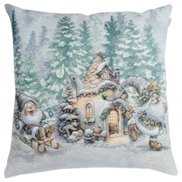 Фото - Подушка стандартная Прованс Сказочные гномы Салазки 45х45 см (038475)