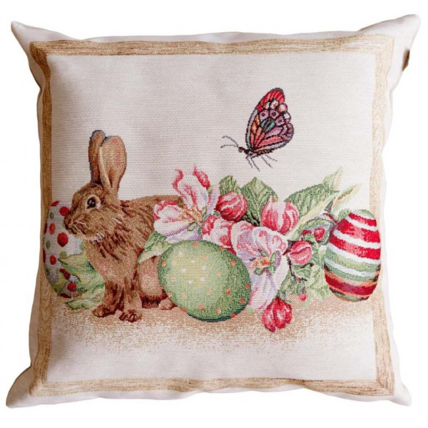 Фото - Подушка декоративная Прованс Пасхальная Веснянка Зайчик 45х45 см (034272)