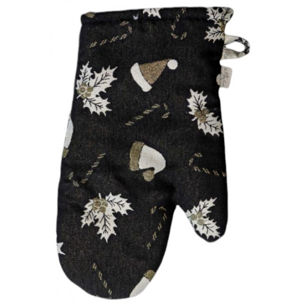 Фото - Прихватка-рукавица Прованс Шапочки на черном 32х18 см (036450) Фото - Прихватка-рукавица Прованс Шапочки на черном 32х18 см (036450)