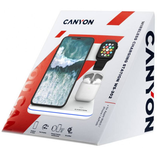Фото - Беспроводное зарядное устройство Canyon CNS-WCS303W