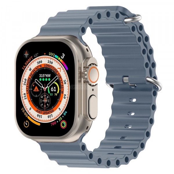 Фото - Ремешок для смарт-часов Armorstandart Ocean Band for Apple Watch All Series 42/44/45/49mm Stone Lotus Blue (ARM74247)