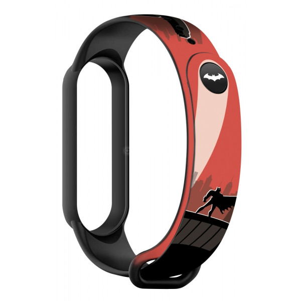 Фото - Ремешок для фитнес-браслета Armorstandart Superhero for Xiaomi Mi Band 7/6/5 Bat siluet Black (ARM59264)