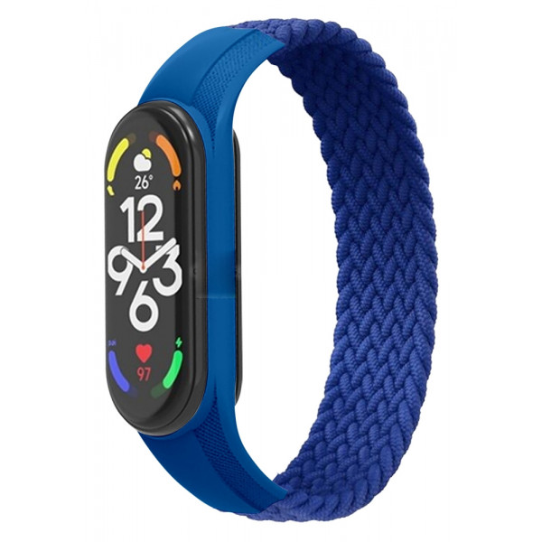 Фото - Ремешок для фитнес-браслета Armorstandart Braided Solo Loop for Xiaomi Mi Band 7/6/5/4 Blue size M (ARM58764)