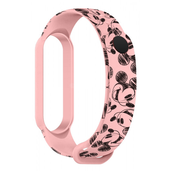Фото - Ремешок для фитнес-браслета Armorstandart Cartoon for Xiaomi Mi Band 7/6/5 Mickey Pink (ARM59255)