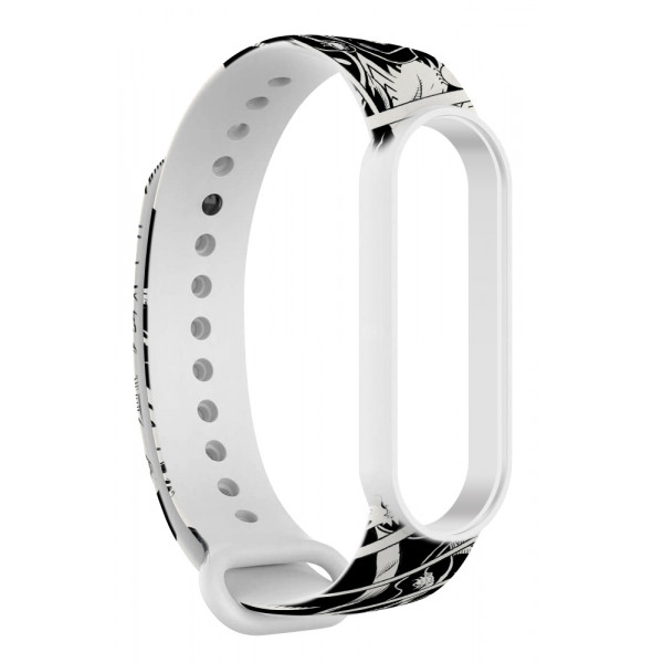 Фото - Ремешок для фитнес-браслета Armorstandart Superhero for Xiaomi Mi Band 7/6/5 Symbiosis comix White (ARM59266)