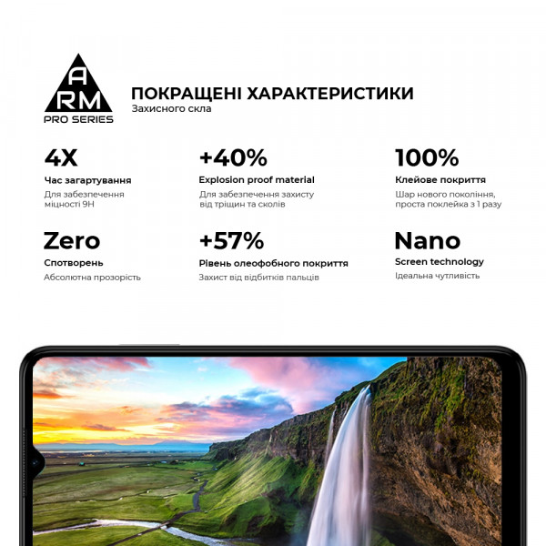 Фото - Защитное стекло для смартфона Armorstandart Pro for Nokia С30 Black (ARM59819)