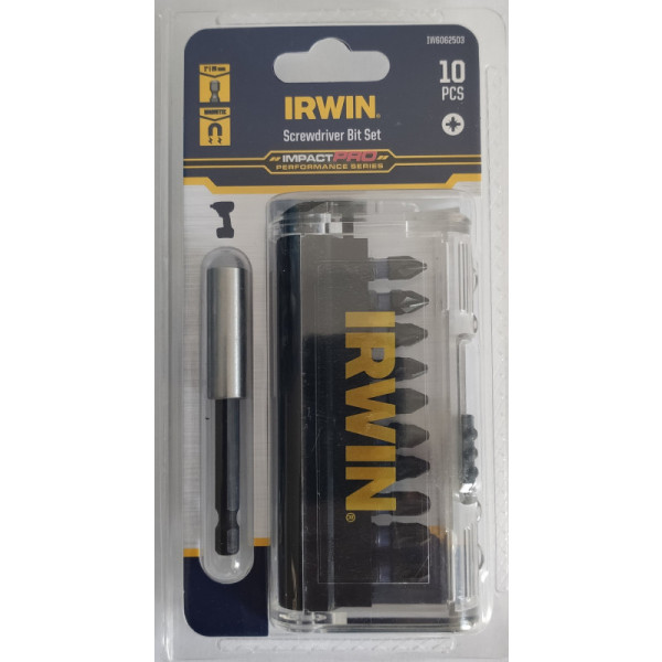Фото - Набор бит для отвертки IRWIN Impact PRO 1/4''/25 мм 10 шт. (IW6062503)