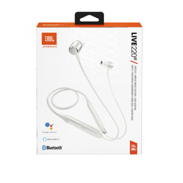 Фото - Наушники вкладыши беспроводные JBL Live 220BT White (JBLLIVE220BTWHT)