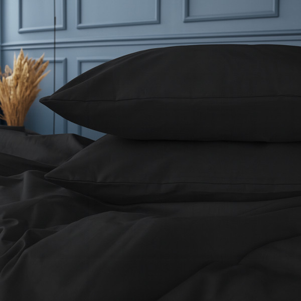 Фото - Комплект постельного белья детский MirSon Ranforce Elite 110х140 Бязь 16-9000 Black Stone (2200005897904)