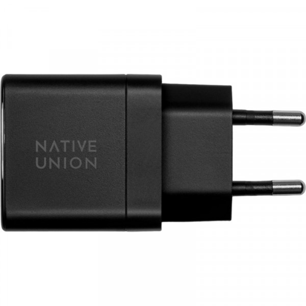 Фото - Сетевое зарядное устройство Native Union Fast GaN Charger PD 35W Dual USB-C Port Black (FAST-PD35-BLK-EU)