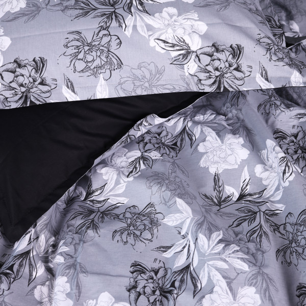 Фото - Наволочка MirSon 00-8 Black Flowers 70х70 см (2200009707964)