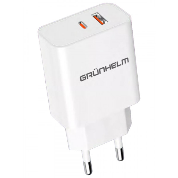 Фото - Сетевое зарядное устройство Grunhelm GWC-03QC White