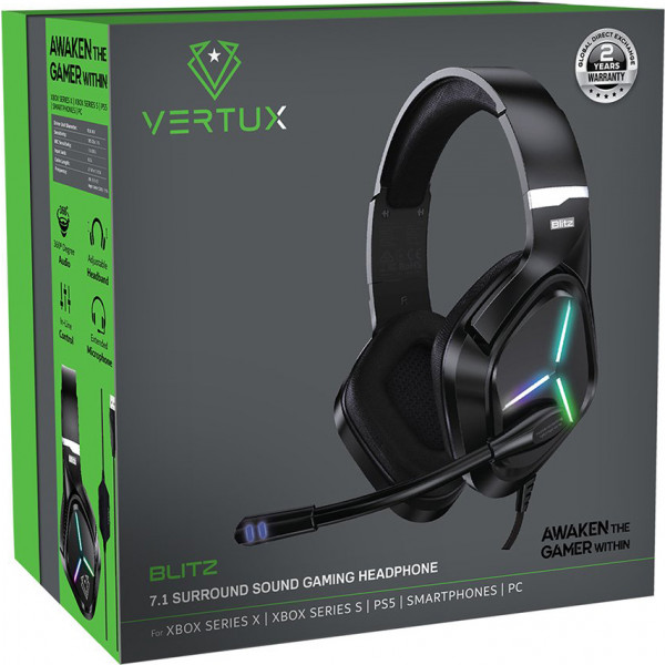 Фото - Гарнитура проводная игровая Vertux Blitz.Black