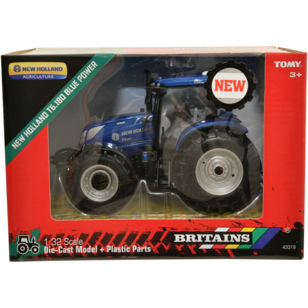 Фото - Коллекционная сельскохозяйственная техника Britains Трактор New Holland T6.180 Blue Power 1:32 (43319)