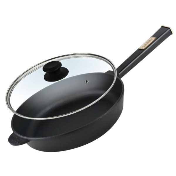 Фото - Сковорода универсальная Brizoll O2460-P1-C Optima-Black 240х61,5 мм, с крышкой