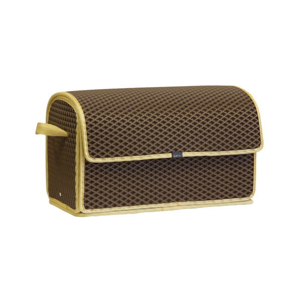 Фото - Сумка-органайзер в багажник EVAtech ромб коричневый бежевый кант (BS12258SM5RZI)