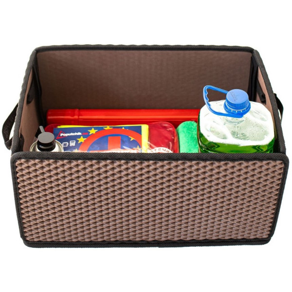 Фото - Сумка-органайзер в багажник EVAtech LightBox 33x50x25 см ромб коричневый черный кант BS13837OS5RZB