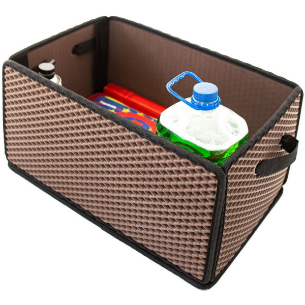 Фото - Сумка-органайзер в багажник EVAtech LightBox 33x50x25 см ромб коричневый черный кант BS13837OS5RZB