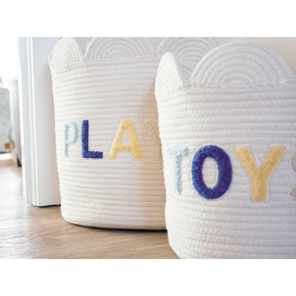 Фото - Корзина для игрушек Childhome Flower 30x30x30 см White (CCBAFL30)