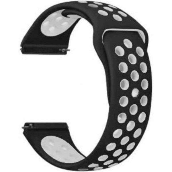 Фото - Ремешок для смарт-часов BeCover Vents Style for Amazfit Stratos (22mm) 1/2/2S/3/GTR 2/GTR 47mm/GTR Lite 47mm/Nexo/Pace/GTR 3 Pro/GTR 4  Black-White (707130)