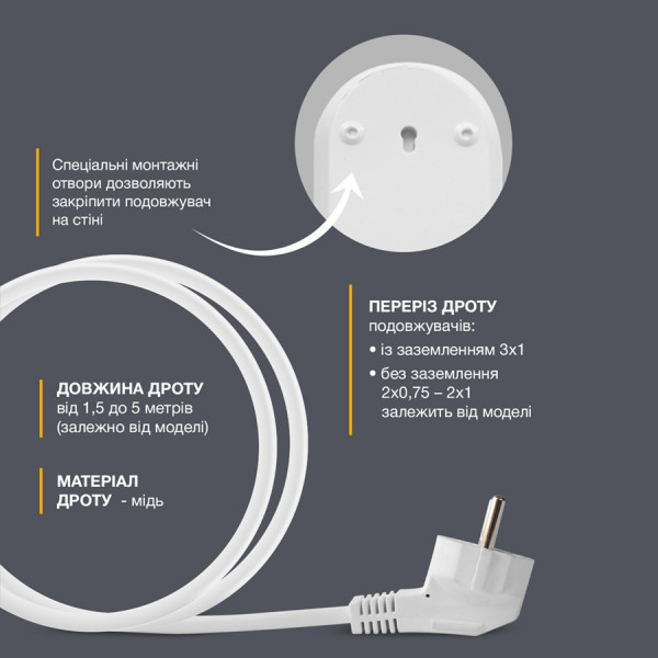 Фото - Сетевой фильтр Electrum 5 розетки 2 м (C-ES-1792)