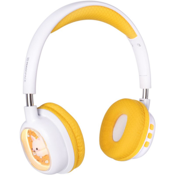 Фото - Наушники накладные беспроводные Gelius MIAOSpace GP HP-009 White/Yellow (101291)
