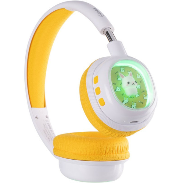 Фото - Наушники накладные беспроводные Gelius MIAOSpace GP HP-009 White/Yellow (101291)