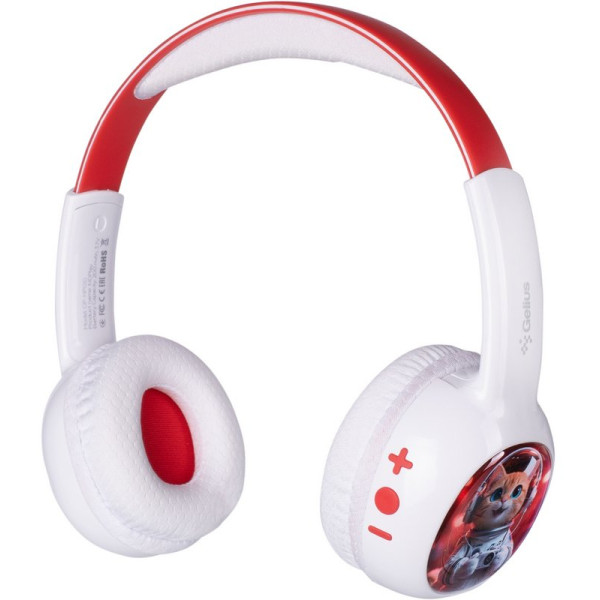 Фото - Наушники накладные беспроводные Gelius KIDPlay GP HP-010 White/Red (101292)