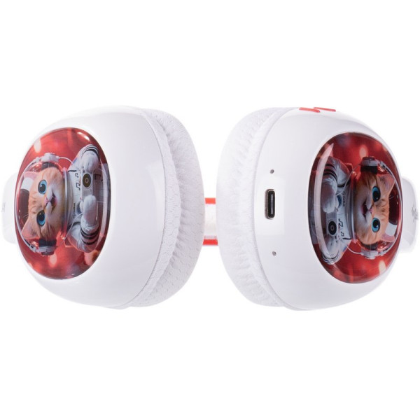 Фото - Наушники накладные беспроводные Gelius KIDPlay GP HP-010 White/Red (101292)
