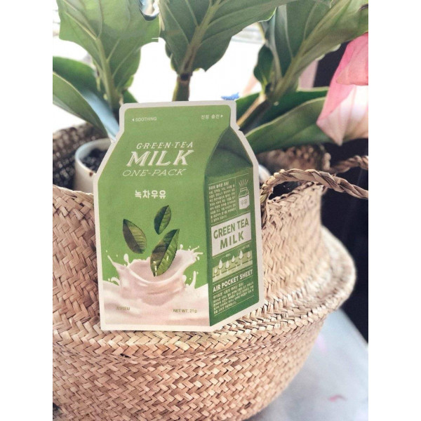 Фото - Маска для лица A'pieu Milk One-Pack с экстрактом зеленого чая 21 мл (8806185780278)