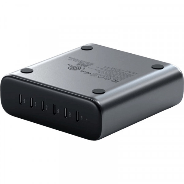Фото - Сетевое зарядное устройство Satechi 200W USB-C 6-Port PD GaN Charger Space Gray (ST-C200GM-EU)