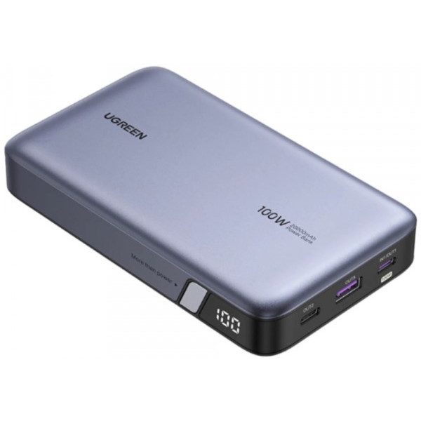 Фото - Батарея мобильная UGREEN 20000mAh 100W PD,QC, USB-A, 2xUSB-С Grey (PB720) Фото - Батарея мобильная UGREEN 20000mAh 100W PD,QC, USB-A, 2xUSB-С Grey (PB720)