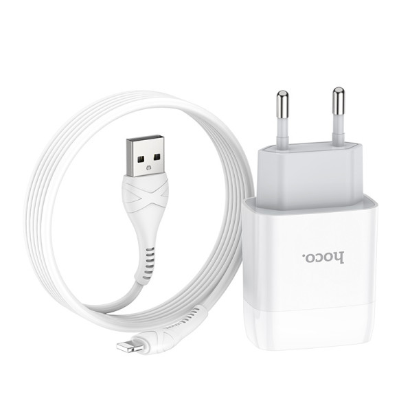 Фото - Сетевое зарядное устройство HOCO C73A White (6931474713056)