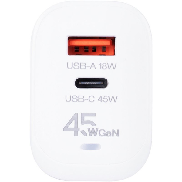Фото - Сетевое зарядное устройство Gelius Stratus GP-HC068 45W (1Type-C+1USB-A) White (101557)