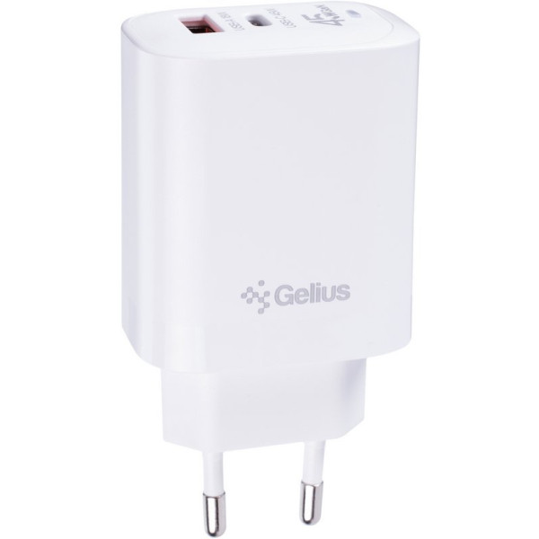 Фото - Сетевое зарядное устройство Gelius Stratus GP-HC068 45W (1Type-C+1USB-A) White (101557)