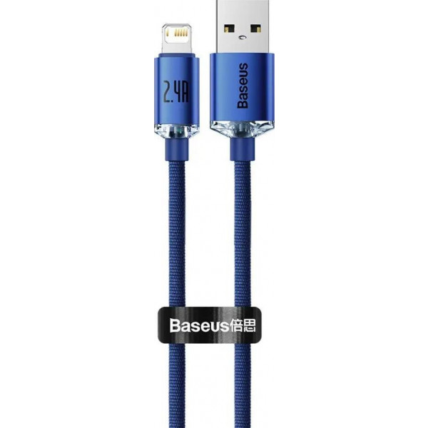 Фото - Кабель синхронизации данных Baseus USB to Lightning 2.4A 1.2m Blue (CAJY000003)