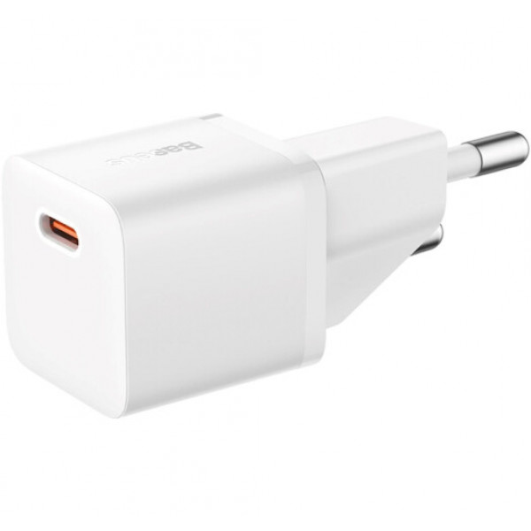 Фото - Сетевое зарядное устройство Baseus GaN5 FC mini 1C 20W White (CCGN050102)