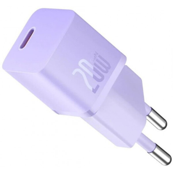 Фото - Сетевое зарядное устройство Baseus GaN5 FC mini 1C 20W Violet (CCGN050105)