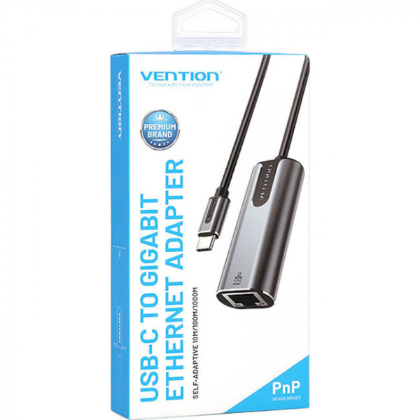 Фото - Переходник USB Type-C - RJ-45 Vention USB3.1 Type-C - RJ45 Black (CFNHB)