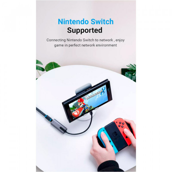 Фото - Переходник USB Type-C - RJ-45 Vention USB3.1 Type-C - RJ45 Black (CFNHB)