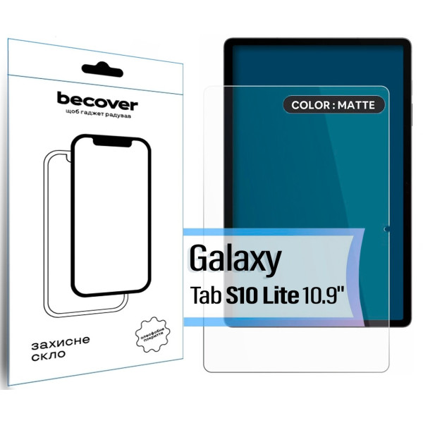 Фото - Защитное стекло для планшета BeCover Matte Anti-Glare for Samsung Galaxy Tab S10 Lite SM-X400/406 10.9" (713819)