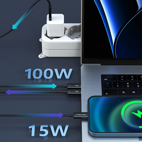 Фото - Кабель синхронизации данных Cabletime Thunderbolt 3 Type-C - Type-C 0.5 м (CT31E)