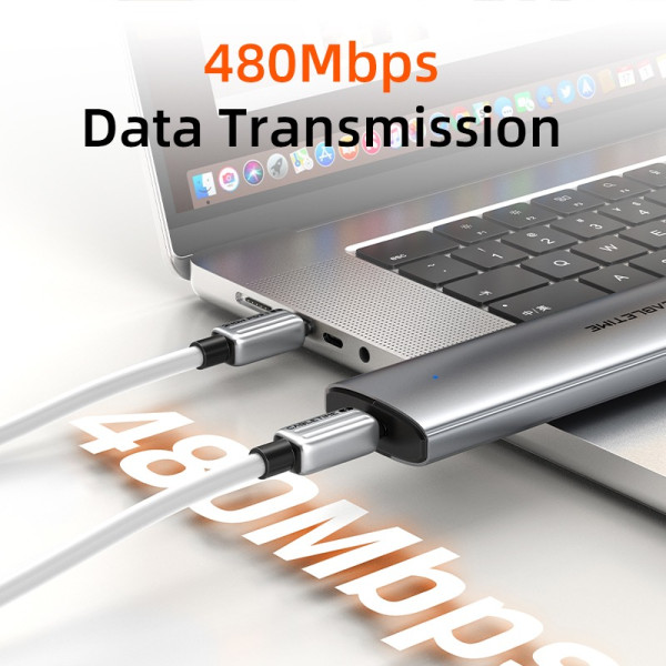 Фото - Кабель синхронизации данных Cabletime Type-C (M) - Type-C (M) PD240W, 2m (CU07L)