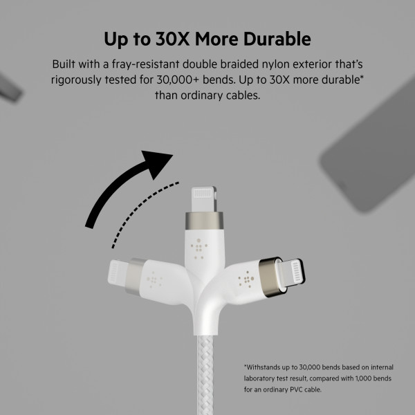 Фото - Кабель синхронизации данных Belkin USB-A - Lightning 1 м White (CAA010BT1MWH)