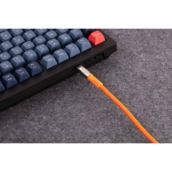 Фото - Кабель синхронизации данных Keychron USB-A/USB-C to USB-C Type-C, Double-Sleeved Geek 1m Orange (CAB22_KEYCHRON)