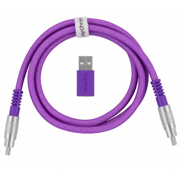 Фото - Кабель синхронизации данных Keychron USB-A/USB-C to USB-C  1m Type-C Double-Sleeved Geek Violet (CAB23_KEYCHRON)