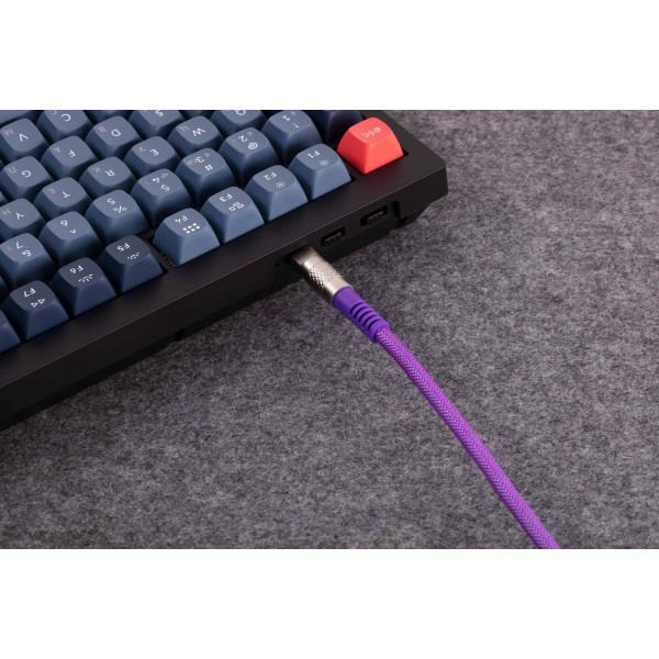 Фото - Кабель синхронизации данных Keychron USB-A/USB-C to USB-C  1m Type-C Double-Sleeved Geek Violet (CAB23_KEYCHRON)